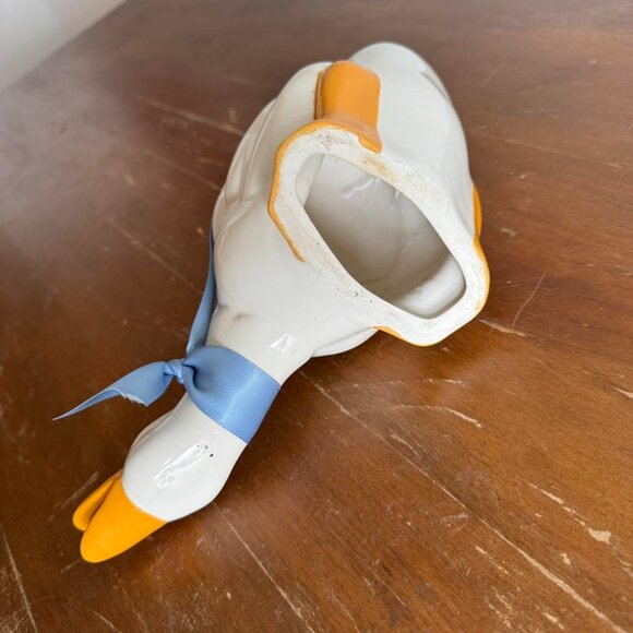 Vintage Ceramic Farmhouse Duck, Blue Ribbon Goose - Picture 7 of 8